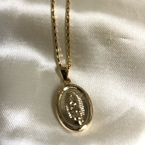 18k Gold Filled Virgin Guadalupe Necklace - Picture 3 of 9